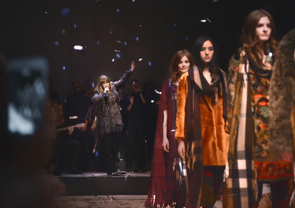 Clare Maguire performing live at the Burberry Womenswear Autumn_Winter 2015 Show