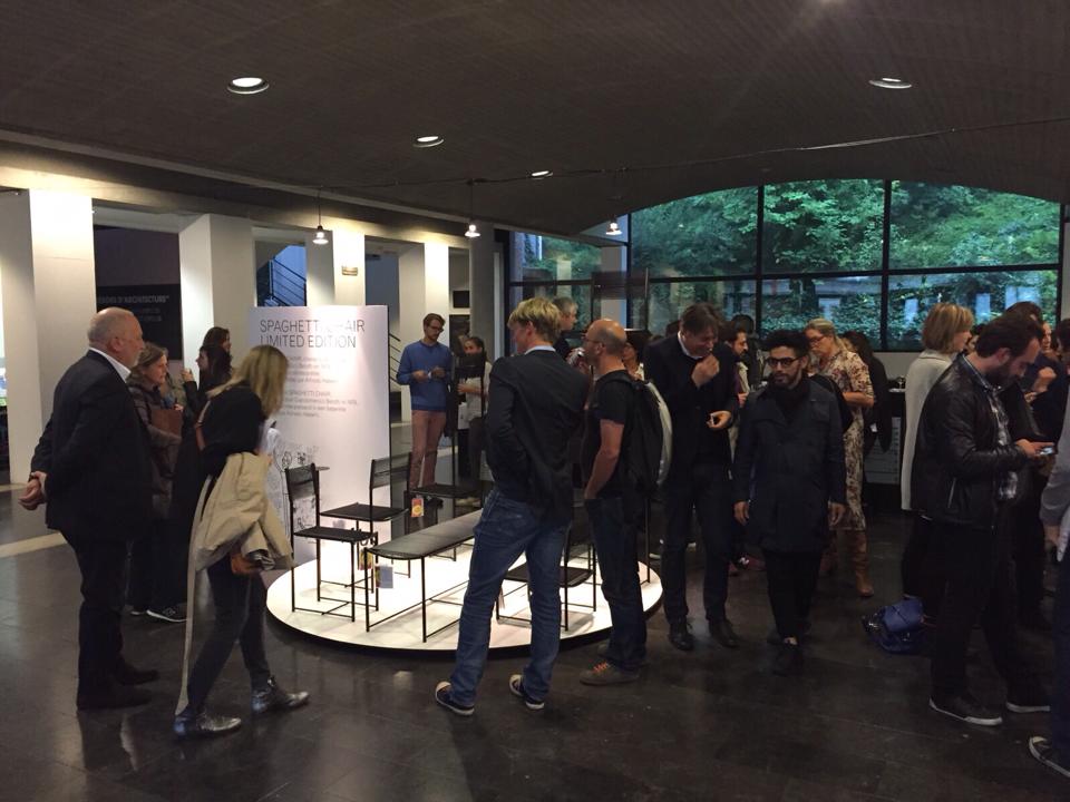 Launching event of the Spaghetti Chair Limited Edition by Alfredo Häberli for Alias at CIVA Brussels, 16 Sept 2015