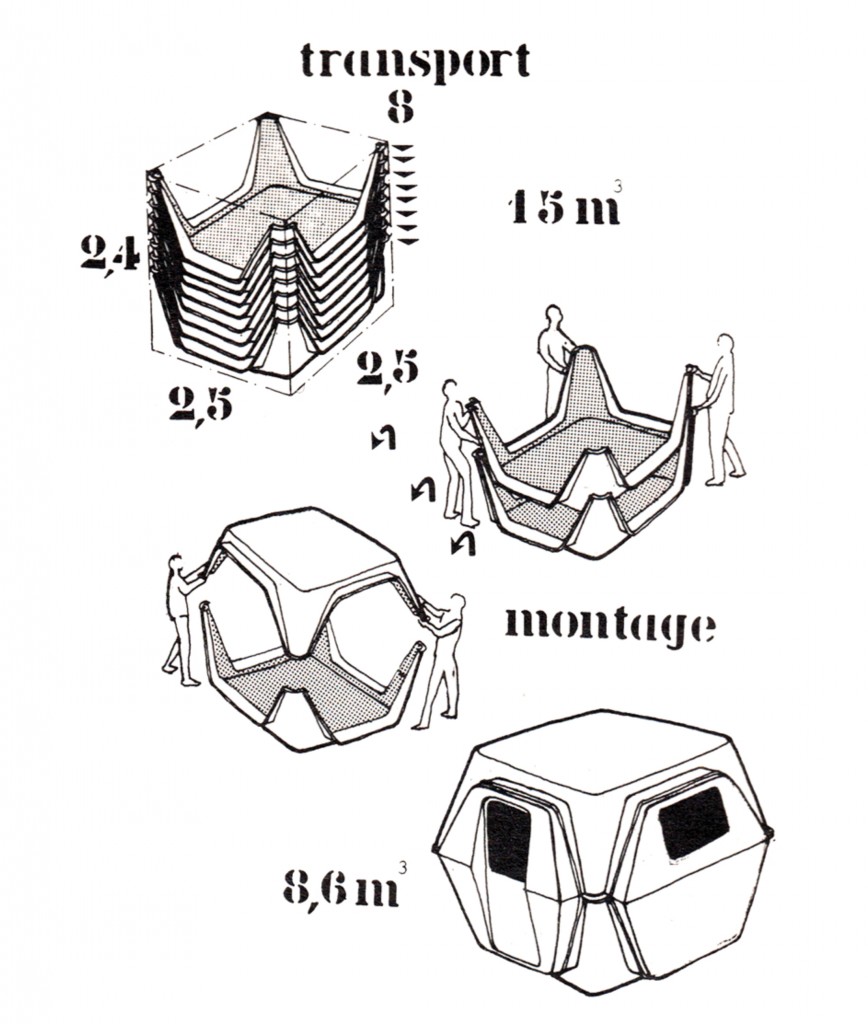 Georges Candilis and Anja Blomstedt: Habitable Module (1972).
