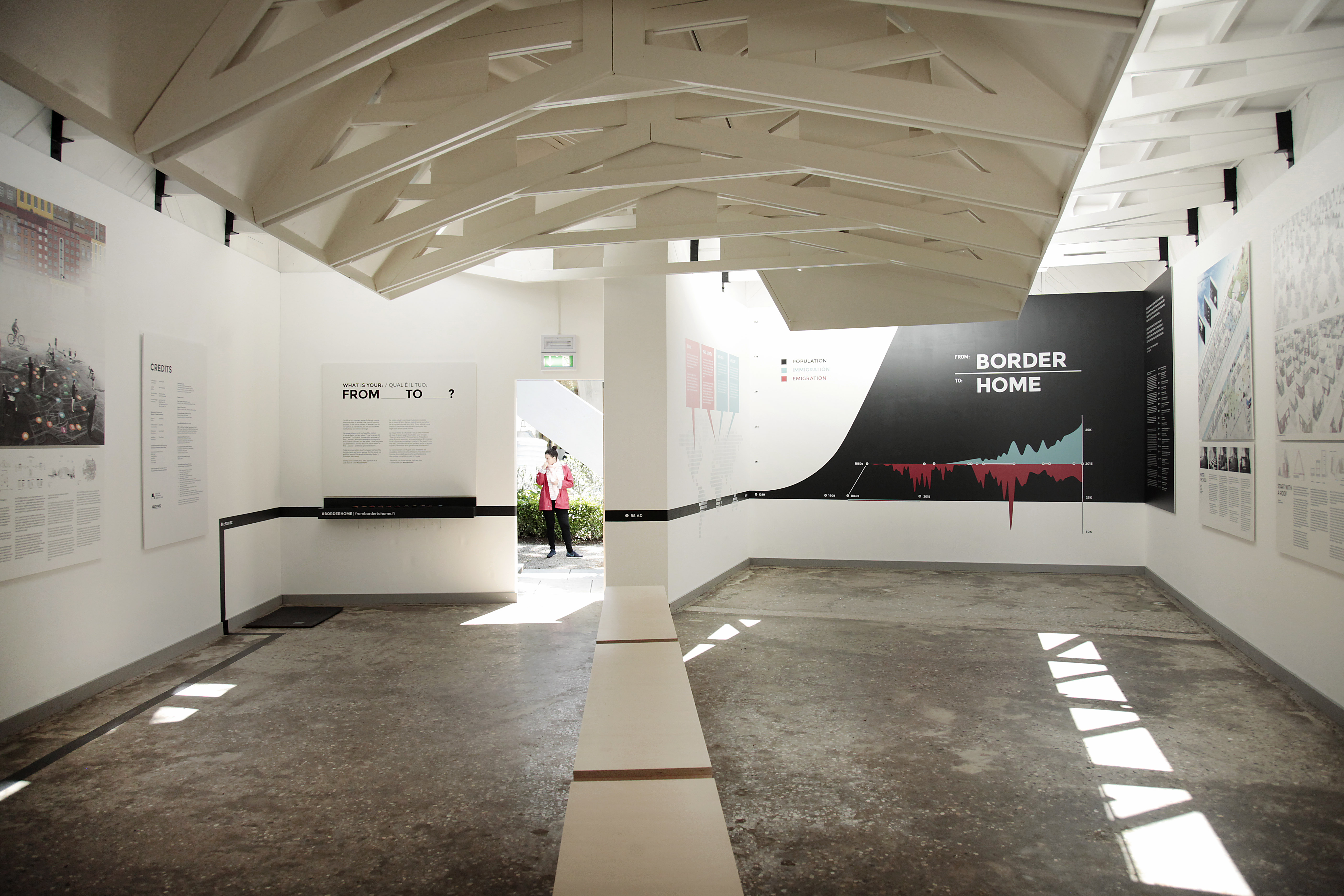 Exhibition images Finnish Pavilion 2016. From Border to Home. 15th International Architecture Exhibition – La Biennale di Venezia. ©Tuomo Tammenpää & Museum of Finnish Architecture MFA. 