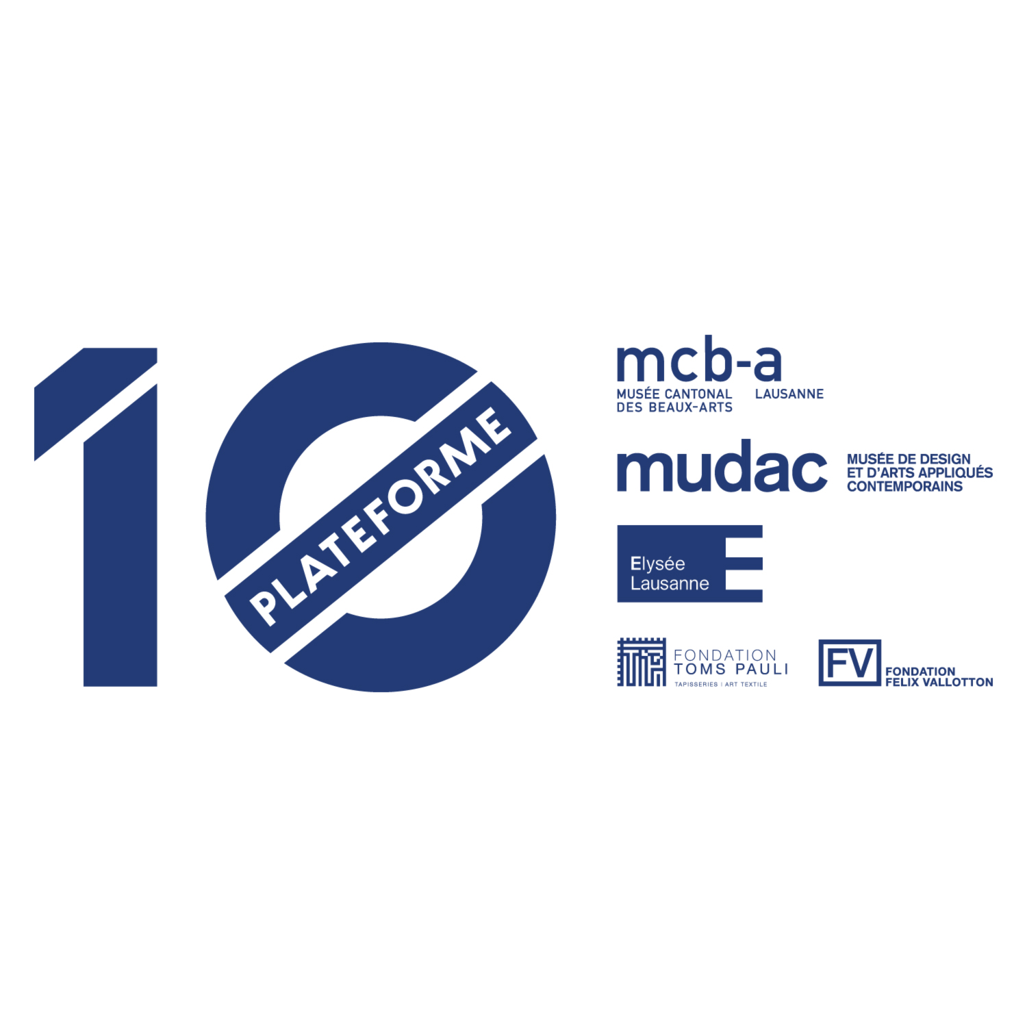 The new logo for Plateforme10 (Image courtesy MUDAC)