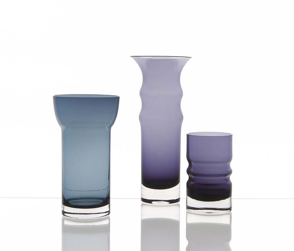 Hans Theo Baumann - Vases (1966). Manufacturer: Gral Glashütte, Dürnau. Glass. Donation of the designer. Photo: Die Neue Sammlung – The Design Museum (A. Laurenzo)