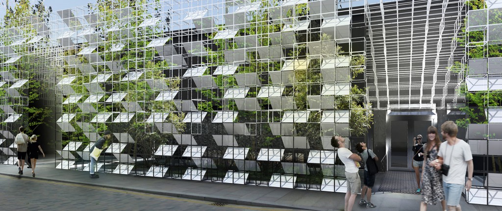 Caption: Super façade structure by Satellite Architects for designjunction, King’s Cross © Satellite Architects 