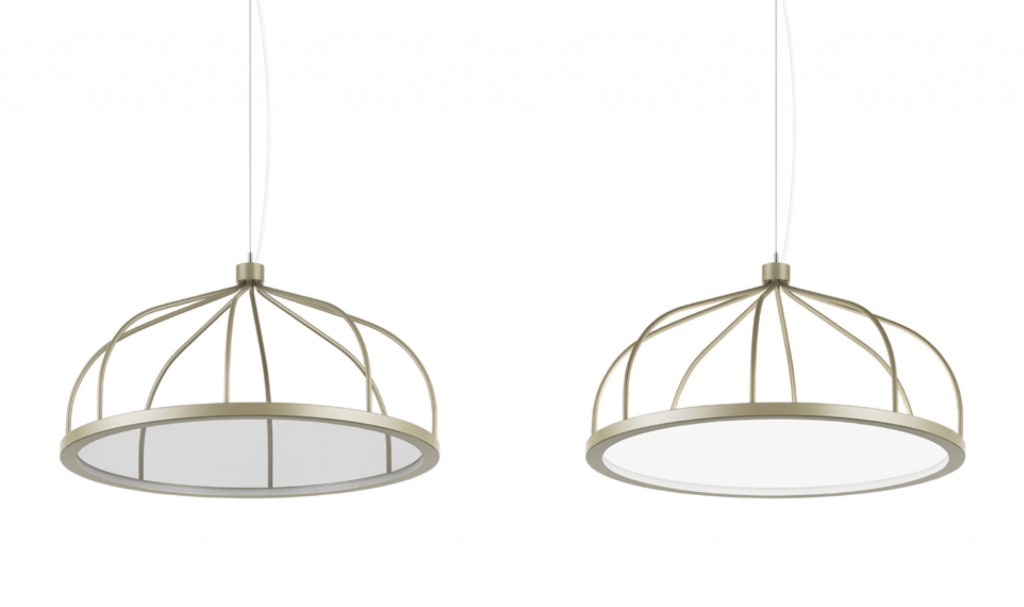 Plane lamps for ZERO, 2016. Transparency and sharpness characterise the Plane lamps for Scandinavian lighting company Zero. Both the pendant and the floor version has a simple construction of thin metal wires in a structural grid crowned by a flat light source. Turned off it is completely transparent, that spreads a pleasant light half-up, half-down.