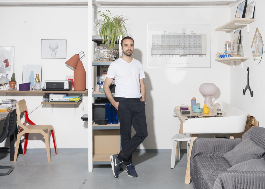 Tomas Kral in his studio