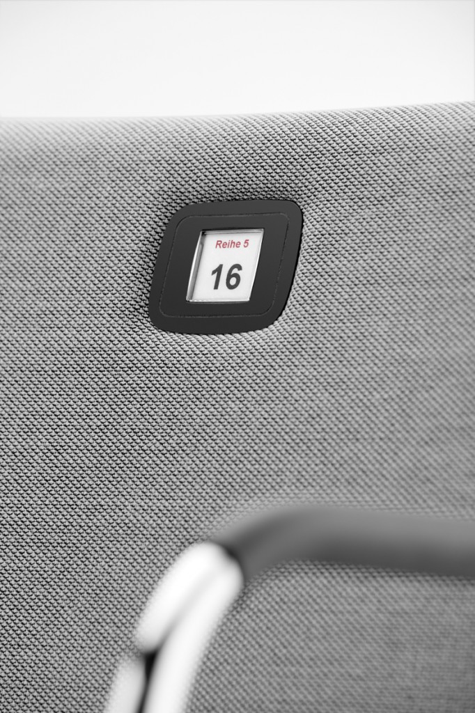 Thonet, interactive seat numbering system, photo courtesy Thonet