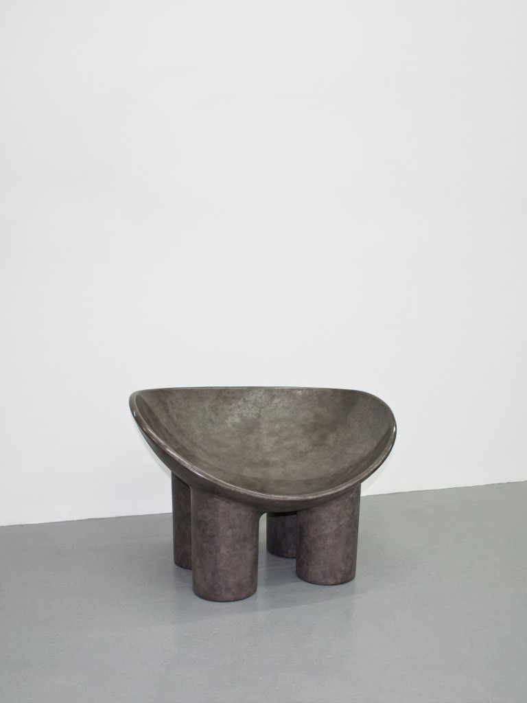 Roly-Poly Chair / Moon, 2016. Sand-cast bronze, silver nitrate. Faye Toogood. 