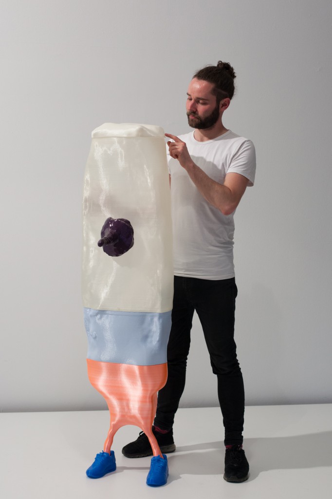 Bastiaan de Nennie with Big Boya, 3D-printed PLA, 40 x 40 x 155 cm. Photo: Michael Dellefant. Courtesy of Gallery Roehrs & Boetsch.