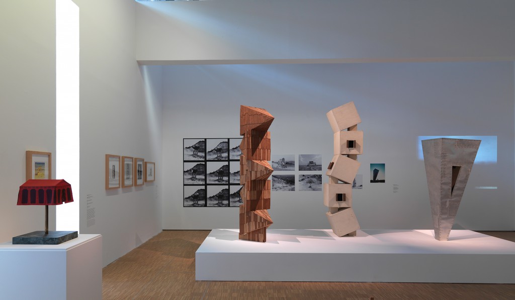 The astonishing work of  Michele De Lucchi, halfway between architectural models and design pieces. Presented in the exhibition “Un art pauvre – Architecture et design”, at the Centre Pompidou in 2016