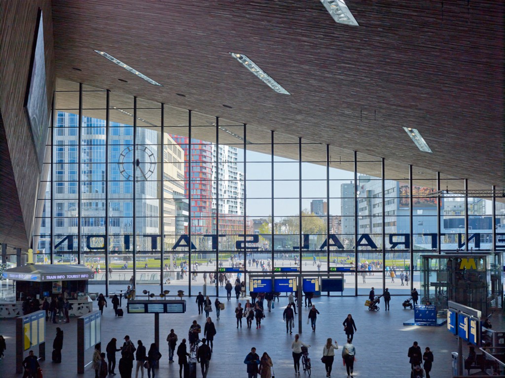 Rotterdam Central Station, designed in collaboration with Benthem Crouwel Architects and MVSA. Photo: Jannes Linders