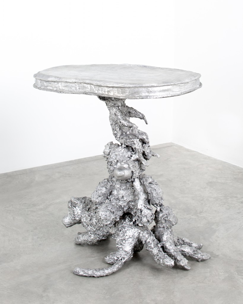 Noah Side Table, Cast aluminium, 57 x 52 x 38 cm, Photo: Dan Kukla